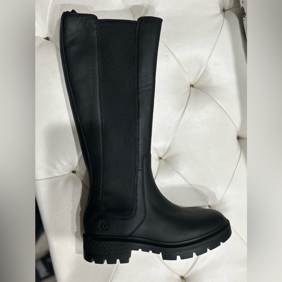 NEW NIB Timberland Women Sz 7 black Full Grain Leather Cortina Valley Tall Boot - Picture 3 of 10